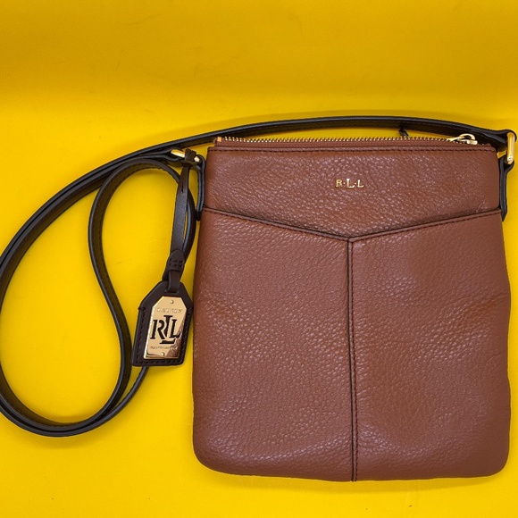 Ralph Lauren Double RL Handbags - NWOT. RALPH LAURN CROSSBODY, 8 1/2X 7 1/2, CARMEL TAN